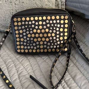 Michael Kors Siver and GoldStudded Crossbody Bag